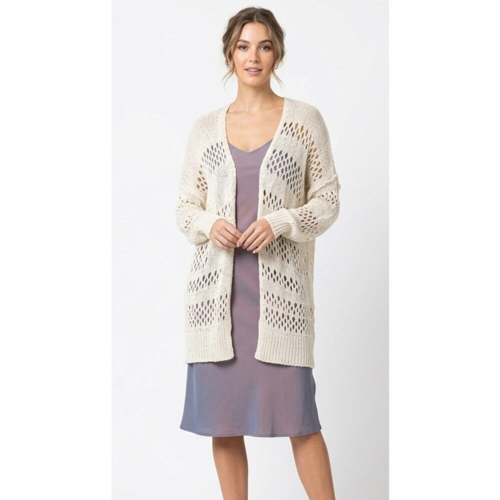 UNBRANDED Women's Open Front Cardigan 2XL Lightweight Acrylic Polyester Summer